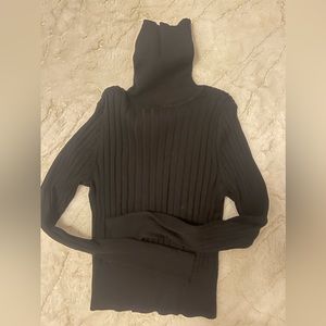 Black Cropped Zara Turtleneck
